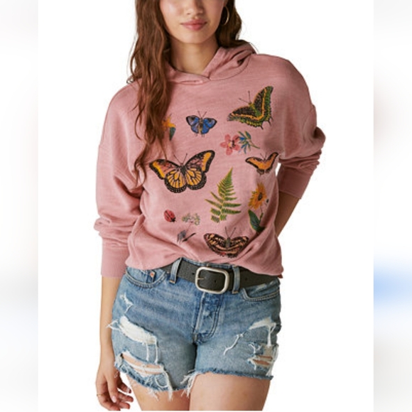 Lucky Brand Tops - EUC - Lucky Brand Butterfly Hoodie